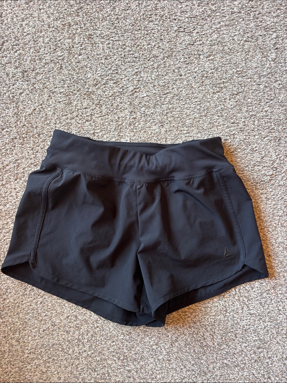 Reebok Black Women's Athletic Shorts with Wide Waistband